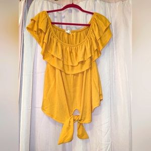 BN Off Shoulder Ruffled TopS